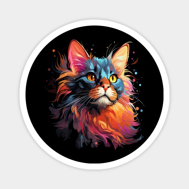 Somali Cat Rainbow Magnet by JH Mart